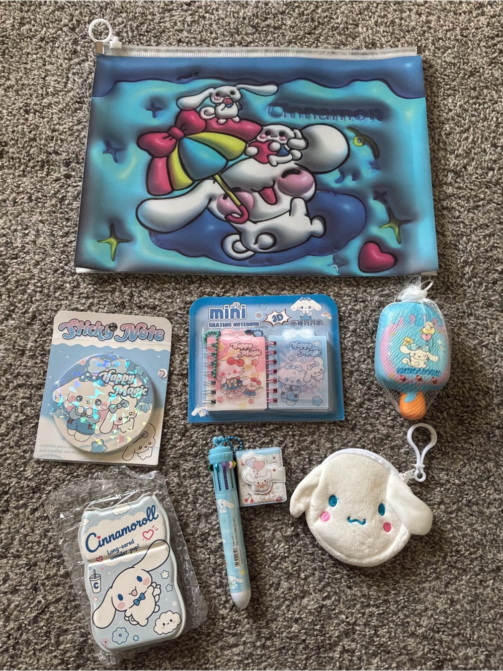 Sanrio Cinnamoroll Accessory & Stationery 7 Piece Set With Squishy